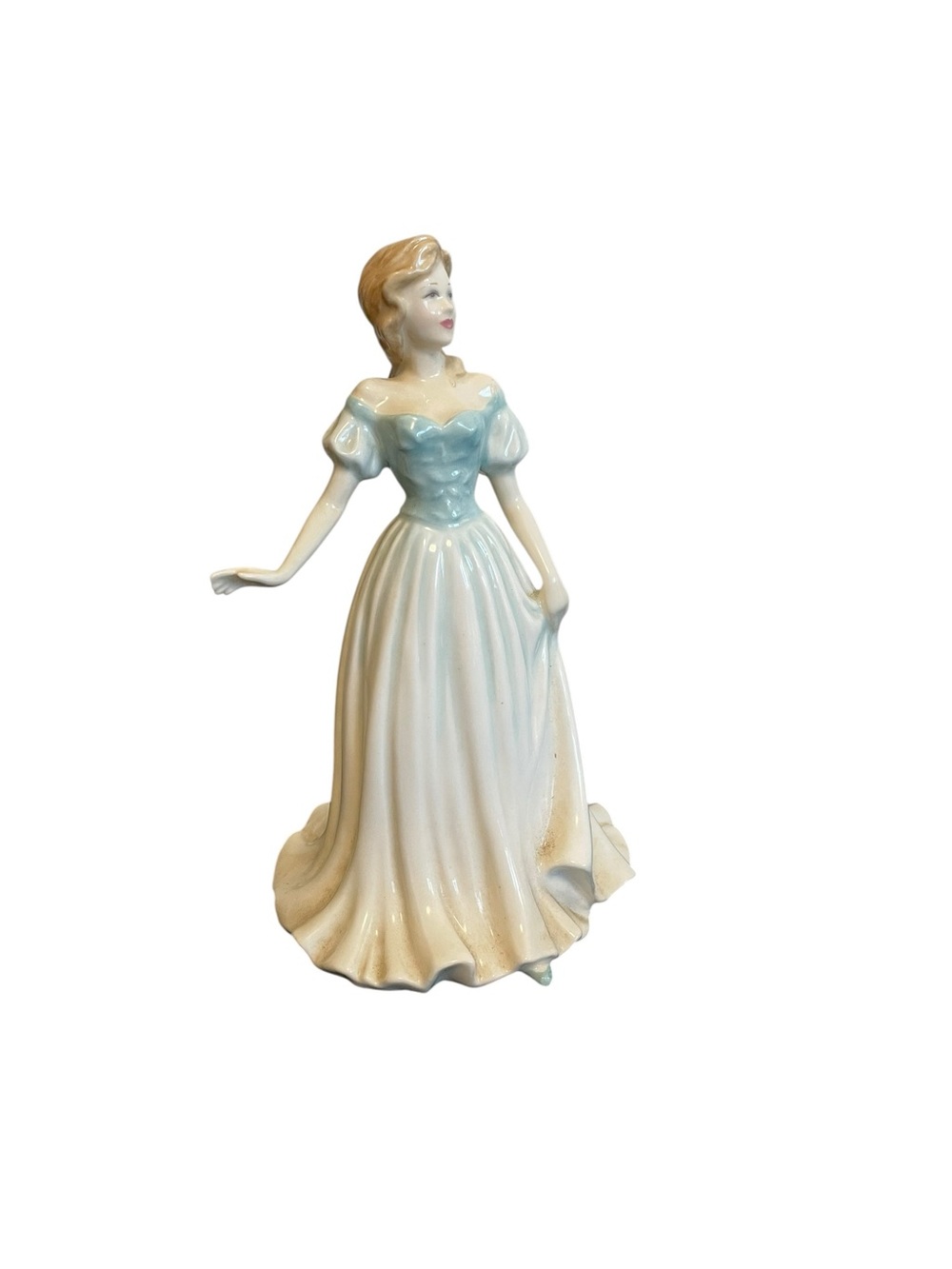 Royal Doulton Anna Classics Porcelain Figurine Blue White Made in England Vtg